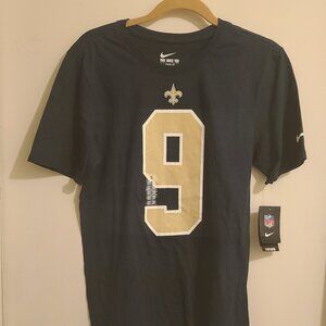 Drew Brees New Orleans Saints Jersey T-shirt Small Nike Athletic Cut NWT